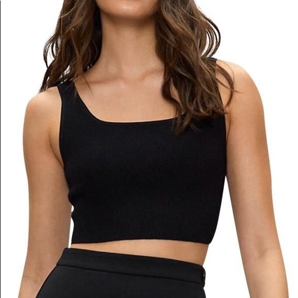 Aritzia Tops - Black ribbed cropped sculpt tank from Babaton